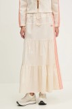 adidas Originals fustă Skirt culoarea bej, maxi, evazati, KC0768