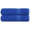vidaXL Prosoape de baie 2 buc Albastru 100x150 cm 360 g/m&sup2; 100% bumbac