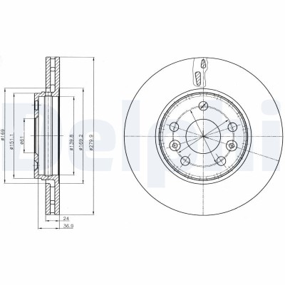 DELPHI BG4317C Disc frana foto