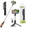 Selfie Stick Stabil Bluetooth, 101cm - Techsuit Remote and Tripod Mount (Q01) - Black