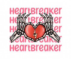 Sticker decorativ Heart Breaker, Roz, 66 cm, 3847ST foto