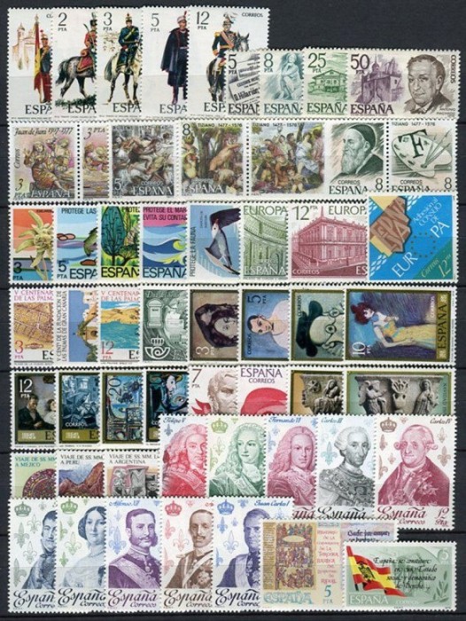 C1949- Spania 1978- Anul complet nestampilat MNH