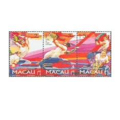 Macau 1997 - Festivalul Dragonului Betiv, triptic neuzat