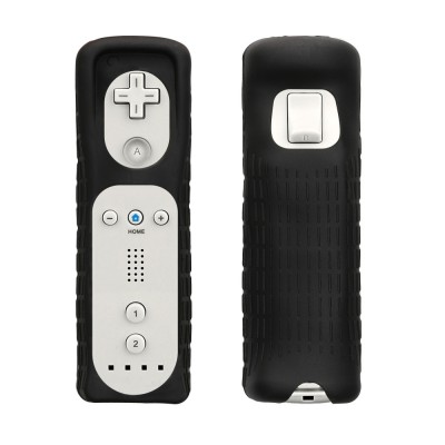 Husa telecomanda Kwmobile pentru Nintendo Wii, Negru, Silicon, KWM000023RR001C foto