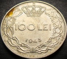 Moneda istorica 100 LEI - ROMANIA / REGAT, anul 1943 * cod 3814