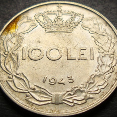 Moneda istorica 100 LEI - ROMANIA / REGAT, anul 1943 * cod 3814