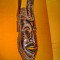 C27-Masca antica Africa mahon masiv coloniile franceze sculptura manuala.
