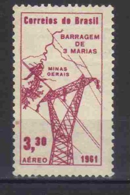 BRAZILIA 1961, Linie de inalta tensiune, serie neuzata, MNH foto