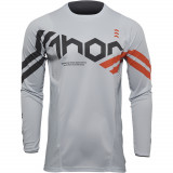 Tricou cross/enduro/atv Thor Pulse Cube, gri/portocaliu, marime L