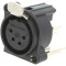 Conector XLR mamă 4 pini, drept