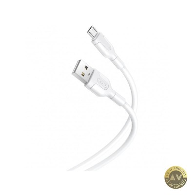 Cablu Date si Incarcare USB-A - microUSB XO Design NB212 18W 1m Alb foto