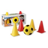 Set Fotbal Androni Giocattoli cu Minge si 4 Jaloane, Jucarie Gradina