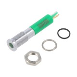 Lampă LED verde plată &Oslash;6mm IP67