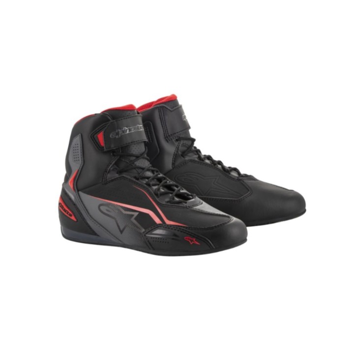Ghete moto AlpineStars Faster3 negru/gri/rosu