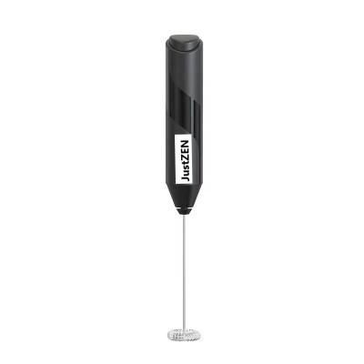 Mixer spumator de lapte JustZEN&amp;trade;, pentru capucino, machiato, ness cafe, ciocolata calda, super portabil, negru foto