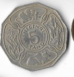 Moneda 5 shilingi 1972 - Tanzania