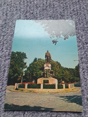 Carte postala vedere Galati anii 70, Statuia AI Cuza, stare buna necirculata foto