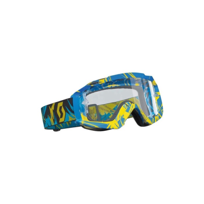 MBS Ochelari cross/enduro Scott Works Hustle , albastru/galben , sticla crom argint, Cod Produs: W2208272916AU