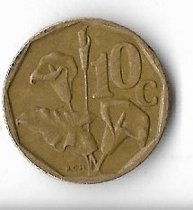 Moneda 10 cents 1994 - Africa de Sud foto