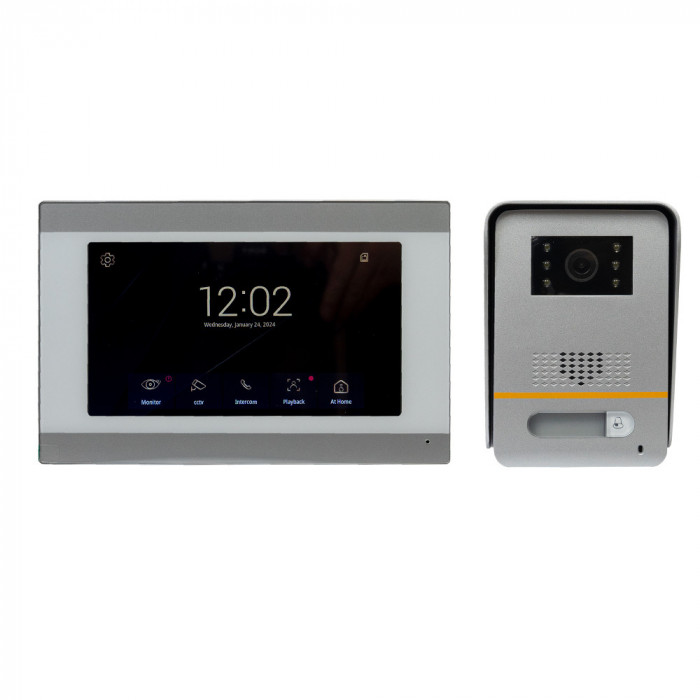 Resigilat : Interfon video inteligent PNI VP6024 cu 1 monitor, ecran tactil 7 inch