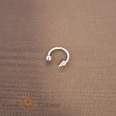 Piercing potcoava din titan cu bila si sageata mici