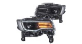 Set faruri Jeep Grand Cherokee, 04.202022, montare fata, stanga+dreapta, indicator dinamic; cu animatii; cu LED RGB DRL, lumini de zi; LED; manual;