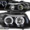 Far faruri BMW E90 E91 NFL Angel Eyes negru NOU