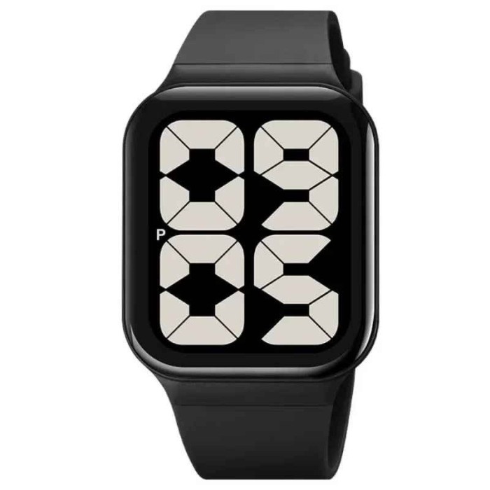 Ceas Digital SKMEI 1995 , Compact, Afisaj LED, Data Ora, Curea TPU, Rezistent la Apa 50m