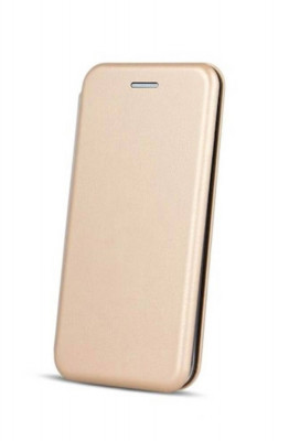 Husa de protectie tip carte pentru Oppo A57S, Inchidere magnetica, Auriu foto