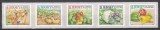 Jersey 2001 - Produse agricole, Bandă de 5, autoadezive, Cota 7.50 EURO, MNH
