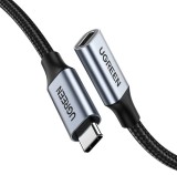 CABLU USB Type-C Ugreen prelungitor, &quot;US372&quot; USB Type-C (T) la USB Type-C (M), 1m, gri, &quot;30205&quot; (timbru verde 0.18 lei) - 6957303832057