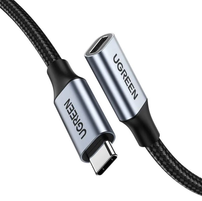 CABLU USB Type-C Ugreen prelungitor, &amp;quot;US372&amp;quot; USB Type-C (T) la USB Type-C (M), 1m, gri, &amp;quot;30205&amp;quot; (timbru verde 0.18 lei) - 69573038