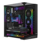 Cumpara ieftin Carcasa PC OptimX TITAN 3SG,Panoramic Glass Cube Tower,ATX,AirFlow 2+6 ventilatoare ARGB incluse,Controller PWM + Telecomanda,fara sursa,USB 3.0,USB T