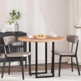 vidaXL Placă de masă Maro deschis &Oslash; 90 x 2.5 cm Lemn de stejar masiv