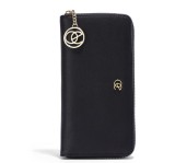 Cumpara ieftin Portofel Dama Elegant Midnatt Oriflame, Piele Saffiano, Compartimente Carduri, Bancnote, Monede, 19.5x11cm