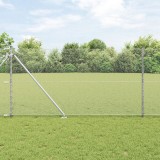 Gard Hexagonal vidaXL 1.4x25 m Oțel Galvanizat, St&acirc;lpi Gard vidaXL cu Cui 13 buc &Oslash;32 mm 160 cm Oțel Galvanizat