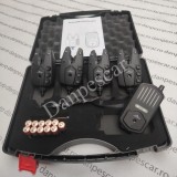 Set 4 Avertizori cu Statie EAST SHARK 4+1 cu sunete Polifonice RF2958B SI VALIGETA