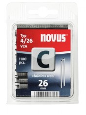 Cleme capse otel zincat, tip 4, 26 mm, model C, 1100 buc, Novus, STE002391 foto