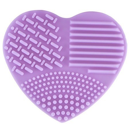 Paleta din silicon pentru curatarea pensulelor de machiaj - Mov