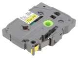 Bandă galbenă 9mm x 8m pentru imprimantă, flexibilă și laminată