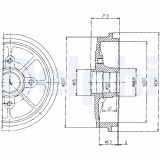 DELPHI BF392 Tambur frana