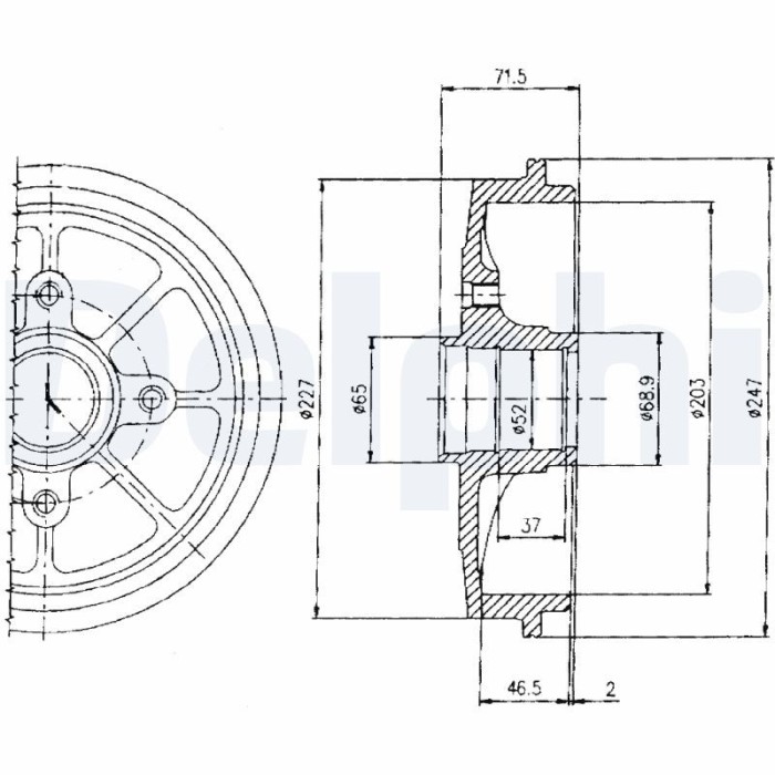 DELPHI BF392 Tambur frana