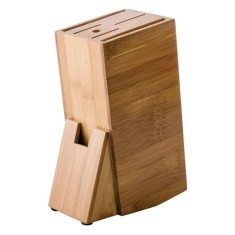 Suport Pufo din bambus pentru cutite de bucatarie, 23 x 16 cm, maro foto