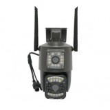 Camera de supraveghere lentila duala 4G, P2P 1080P, PTZ cu senzor de miscare, detectie umana si aplicatie V380 Pro