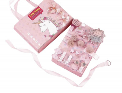 Pink Lollipop Bunny Clip Set 18 piese foto