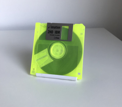 Dischetă Floppy Imation 3.5 Inch 1.44 MB 2HD Neon Verde foto