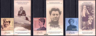 ROMANIA 2021, Femei celebre, serie neuzata, MNH, 2317 foto