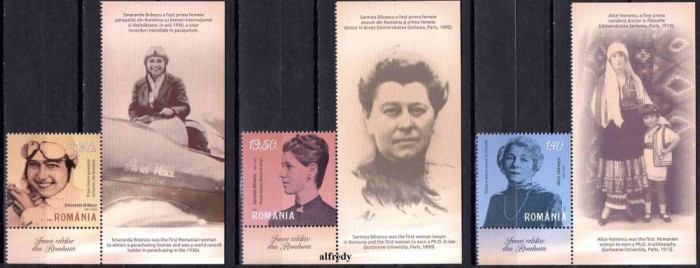 ROMANIA 2021, Femei celebre, serie neuzata, MNH, 2317