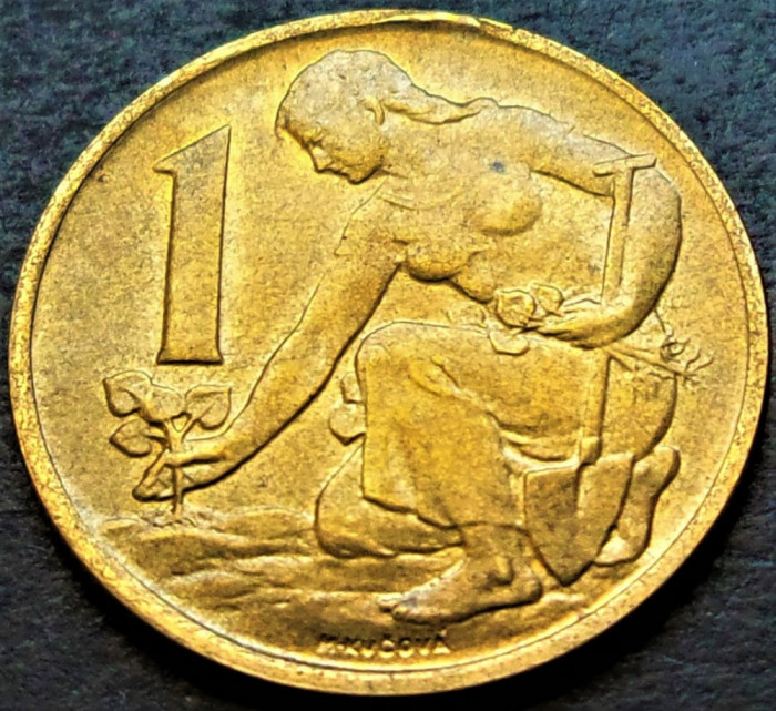 Moneda 1 COROANA - RS CEHOSLOVACIA, anul 1962 * cod 162 B