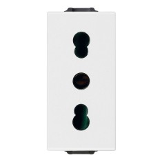 Priza standard italian 1M 16A Vimar Neve alb 09203